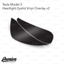 Headlight Eyelid Vinyl Accent Overlay v2 (Small) - Carbon Fiber | 2018+ Tesla Model 3