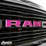 ( Choose Your Color ) - Front Grille RAM Emblem Vinyl Overlay ( Face Only ) | 2019-2023 Dodge Ram 1500