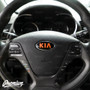 Emblem Overlay Set Front, Rear, & Steering Wheel - Gloss Black | 2014-2016 Kia Forte Hatchback
