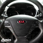 Emblem Overlay Set Front, Rear, & Steering Wheel - Gloss Black | 2014-2016 Kia Forte Hatchback