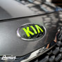 Emblem Overlay Set Front, Rear, & Steering Wheel - Shadow Black | 2014-2016 Kia Forte Hatchback