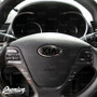 Carbon Fiber with Gloss Black Kia Logo for Steering Wheel on a 2014-2016 Kia Forte Hatch