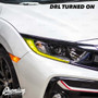 JDM Yellow Headlight DRL Tint Overlay | 2016-2020 Honda Civic Coupe