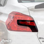 Tail Light Insert w/ Custom Cutout Overlay-Gloss Black + Red Tint Insert | 2015-2021 Subaru WRX/STI