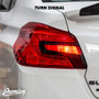 Tail Light Insert w/ Custom Cutout Overlay-Gloss Black + Red Tint Insert | 2015-2021 Subaru WRX/STI