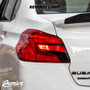 Tail Light Insert w/ Custom Cutout Overlay-Gloss Black + Red Tint Insert | 2015-2021 Subaru WRX/STI