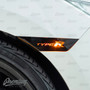 TYPE R Logo Front Side Reflector Light Overlays- Gloss Black |2016-2021 Civic