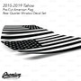American Flag Rear Qtr Window Decal Set - Satin Black / Satin Grey | 2015-2020 GMC Yukon