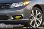 2012 Honda Civic SI Yellow Fog Light Vinyl Tint Overlays