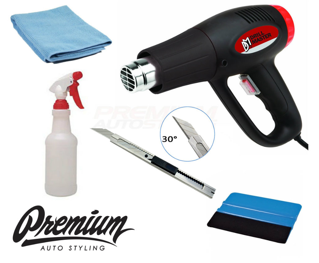 AE-332 - Complete Car Wrap Kit with 4pc Tool Kit and Heat Gun