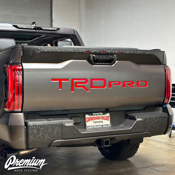 "TRD PRO" Tailgate Lettering Vinyl Overlay 20222024 Toyota Tundra