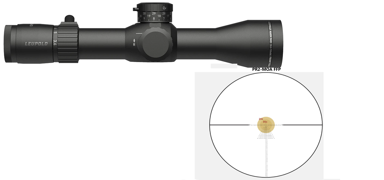 Leupold Mark 5HD 3.6-18x44 (35mm) M1C3 FFP PR2-MOA 182944