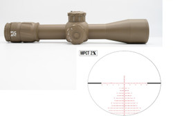 Zero Compromise Optic ZC420 4-20x50 MPCT2X Reticle 10 MIL Locking Turret FDE