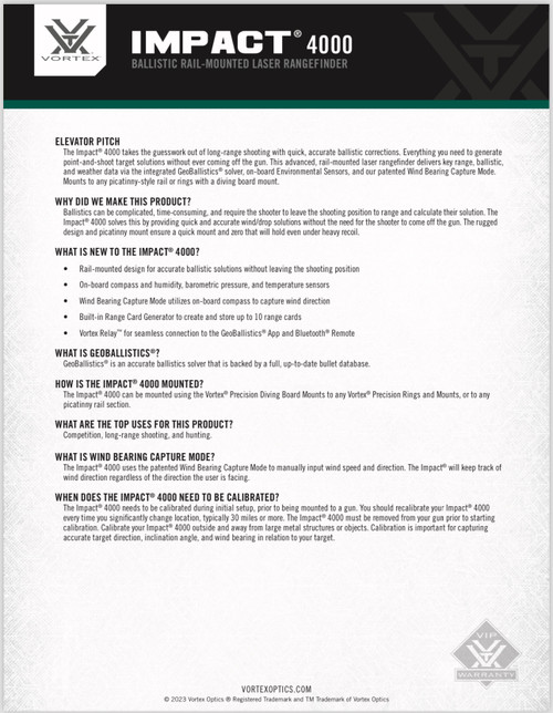 Vortex Impact 4000 Vortex Impact 4000