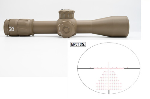 Zero Compromise Optic ZC420 4-20x50 MPCT2X Reticle Locking Turret FDE