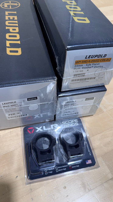 Leupold 4HD 6-24x52 M5C3 PR2-MIL Reticle FFP 183823 FREE XLR Rings