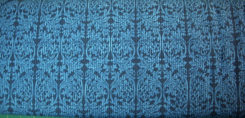 LIGHT BLUE ON DARK BLUE SCROLL PATTERN FABRIC - 5JYD-5 - Dreamscapes I ...