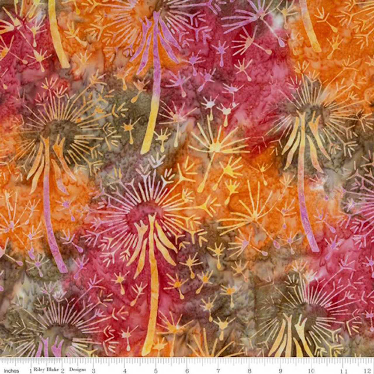 Mango Batik Fabric - BTPT1083- Expressions - TJAP Batiks - Riley Blake ...