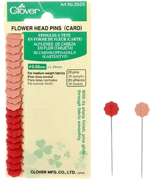 Flower Head Pin - Size 32 - 2 inch - 20ct - 2 Colors - #2505