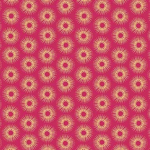 LIGHT TAN DOODLEBURST ON PINK FABRIC