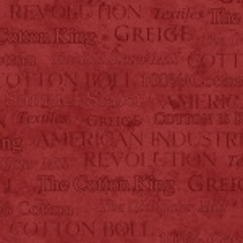 WORDS ON RED MARBLE FABRIC