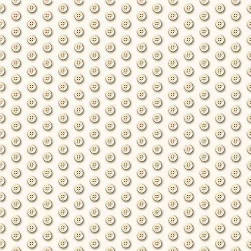 Tan Buttons on White Fabric - 1649-24164-E