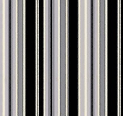 BLACK, ASSORTED GRAYS AND WHITE STRIPES FABRIC - C4882-Gray