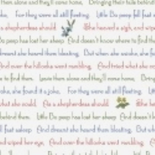 LITTLE BO PEEP MULTI COLOR NURSERY RHYME FABRIC - 51442-X Multi