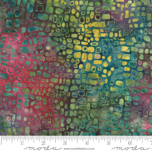 Rainbow Spots Print Batik Fabric - 4353-11