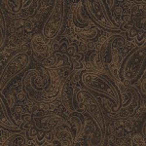 CHESTNUT BROWN RADIANT PAISLEY 108" WIDE BACKING - 9747WB-77