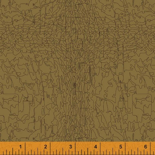 BROWN 'PAINT' PATTERN ON BUCKSKIN TAN FABRIC - 51577-2