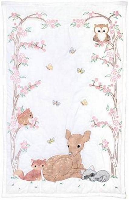 Deer & Friends Crib Quilt Top - Approximately 40" x 60" - 4060-934