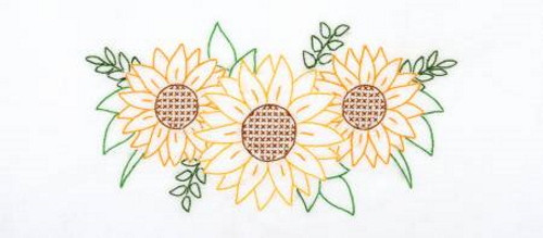 Golden Sunflowers Perle Edge Pillowcases - 1600-721