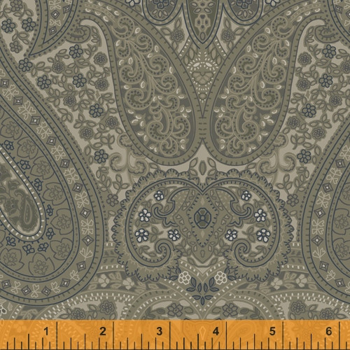 Olive Signature Paisley Fabric - 52069-2