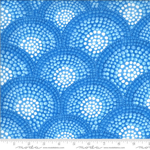 Dreamscapes Digital Light Blue Scallops - Rising Fabric - 51245-12D