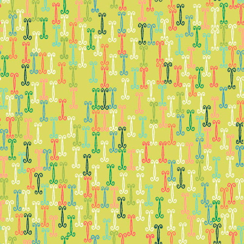 Swirlygig Flourish - Lime Fabric - RIV-SG-2254-13