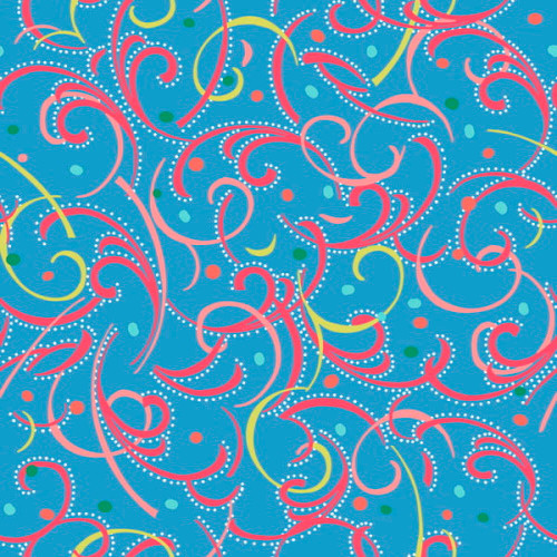 Swirlygig Swirls - Blue Fabric - RIV-SG-2251-7
