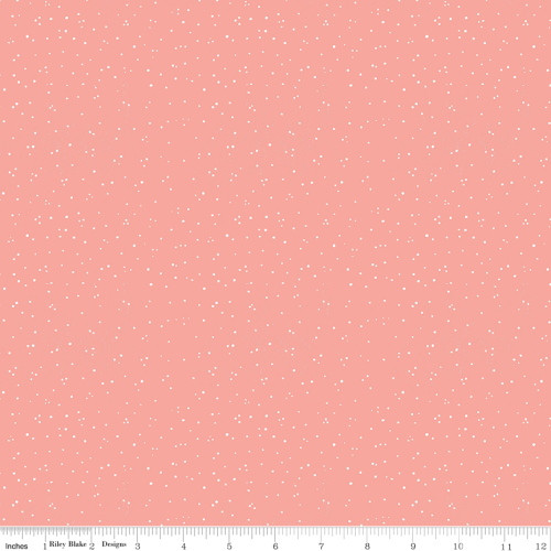Sweet, Sugary Snow Dots on Pink Fabric - C9671 Pink