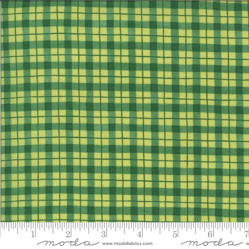 Green Pepper and Light Green Gingham/Plaid Fabric - 19974-17