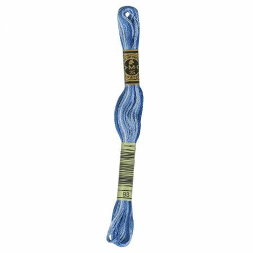 Six Strand Embroidery Floss - Variegated Cornflower Blue - 117UA-93