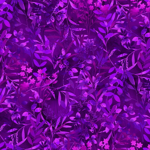 Purple Plants on Violet Fabric - 2795-55