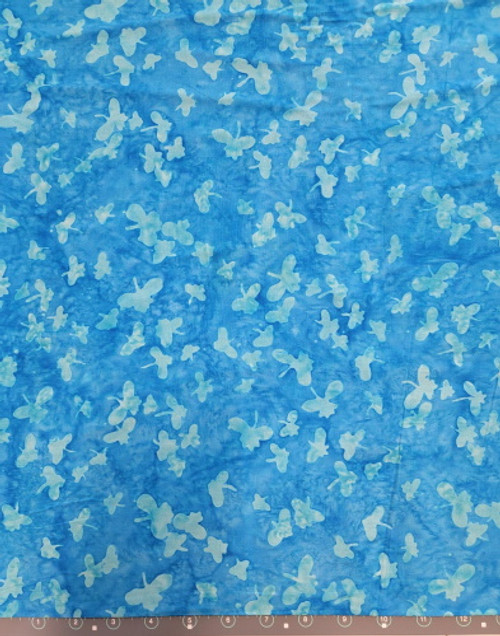 Dragonflies on Blue Batik Fabric - CD-03712-001