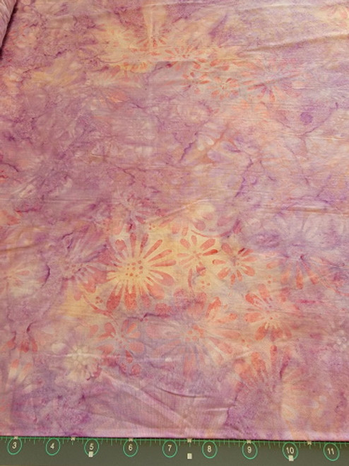 Pink and Purple Floral Batik Fabric - CD-03723-001