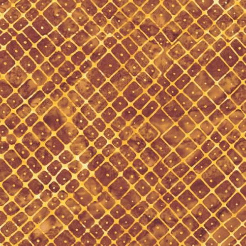 Tan Pineapple Skin Pattern on Toffee Brown Marble Fabric - 858Q-14