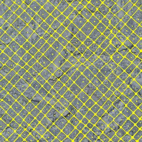 Electric Yellow Pineapple Skin Pattern on Gray Marble Fabric - 858Q-13