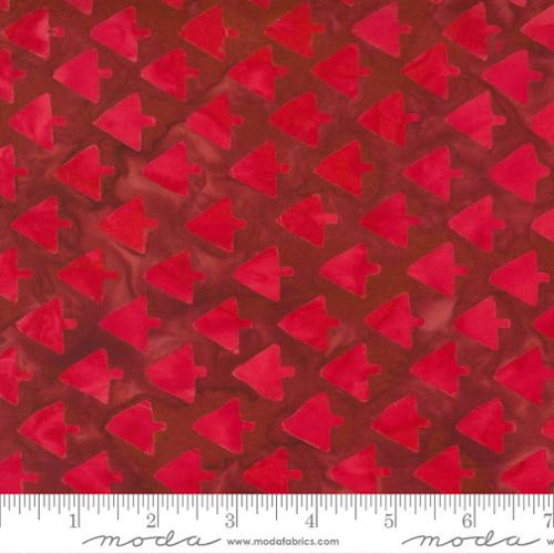 Red Trees on Red Batik Fabric - 23711-99