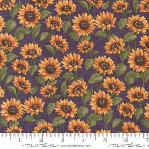 Sunflowers on Purple Fabric - 6893-14