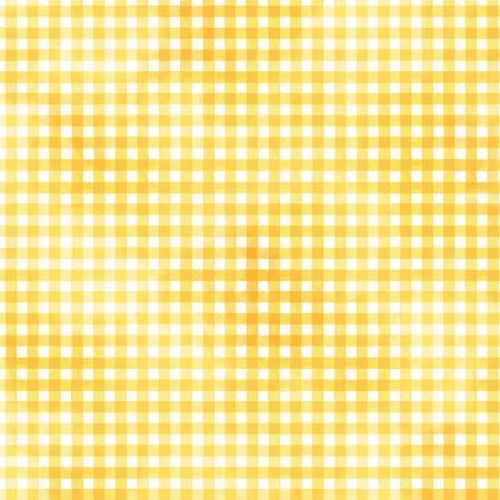 Yellow and White Marbled Gingham Fabric - SFIE-4786-Y