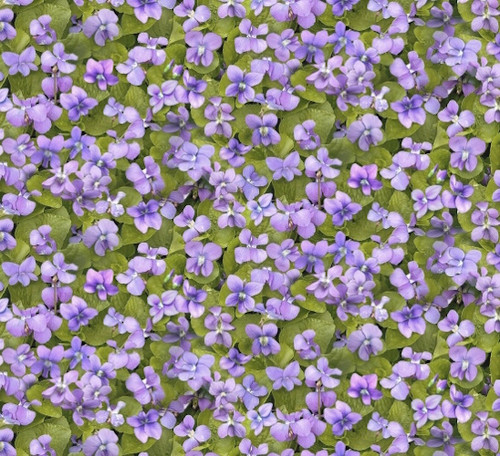 Packed  Violets Fabric - 678-Violet