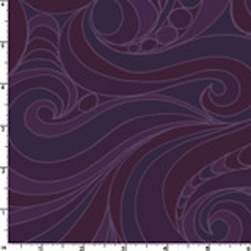 Purple Modern Scrolls on Purple 108" Wide Backing - MASQBD10170-V